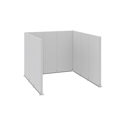 Acoustic partition, industry, complete modules, LxWxH 3730 x 3630 x 3000 mm.