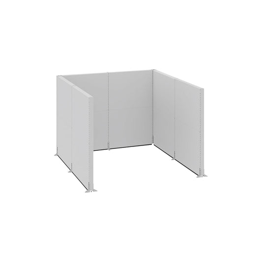 Acoustic partition, industry, complete modules, LxWxH 2730 x 2630 x 2000 mm.