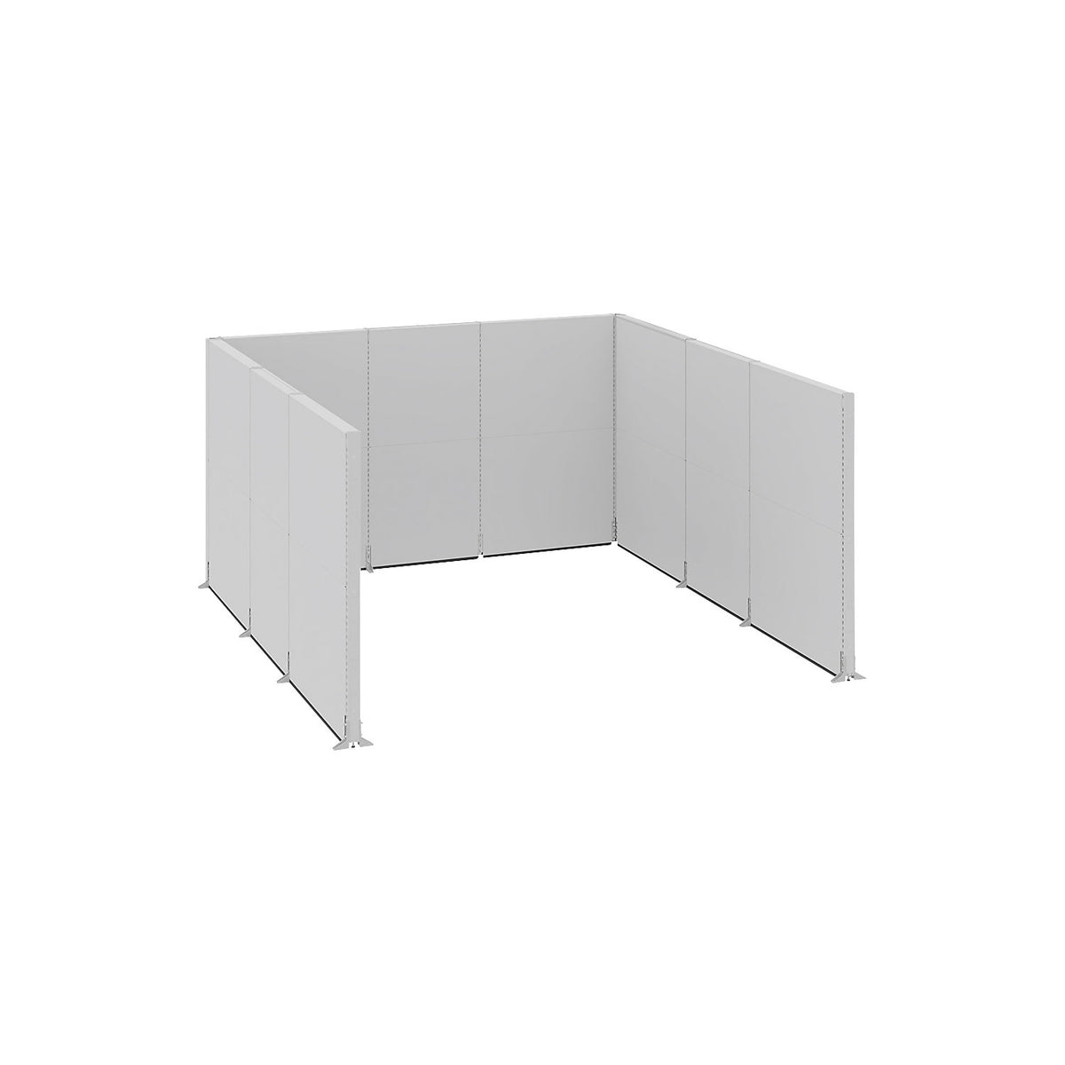 Acoustic partition, industry, complete modules, LxWxH 3730 x 3630 x 2000 mm.