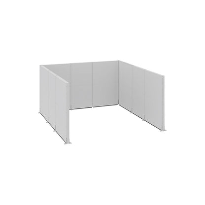 Acoustic partition, industry, complete modules, LxWxH 3730 x 3630 x 2000 mm.