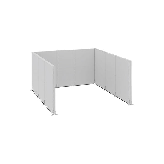 Acoustic partition, industry, complete modules, LxWxH 3730 x 3630 x 2000 mm.