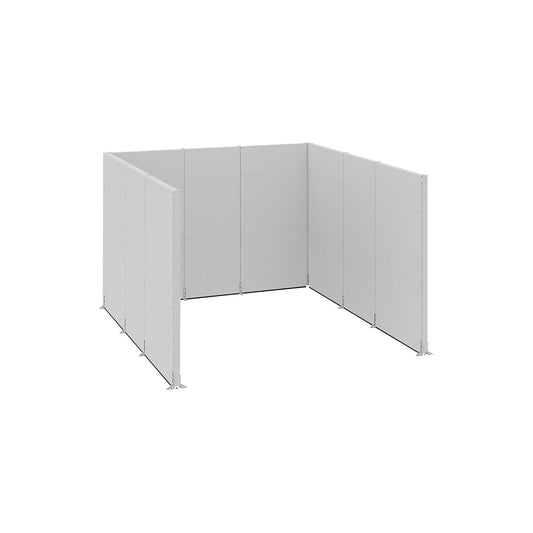 Acoustic partition, industry, complete modules, LxWxH 3730 x 3630 x 2500 mm.