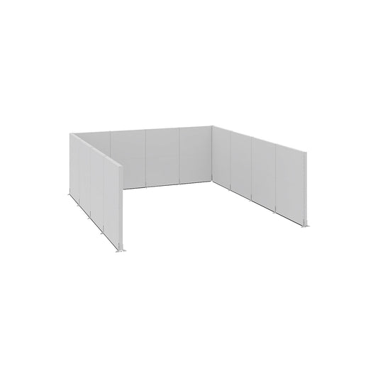 Acoustic partition, industry, complete modules, LxWxH 5230 x 5130 x 2000 mm.