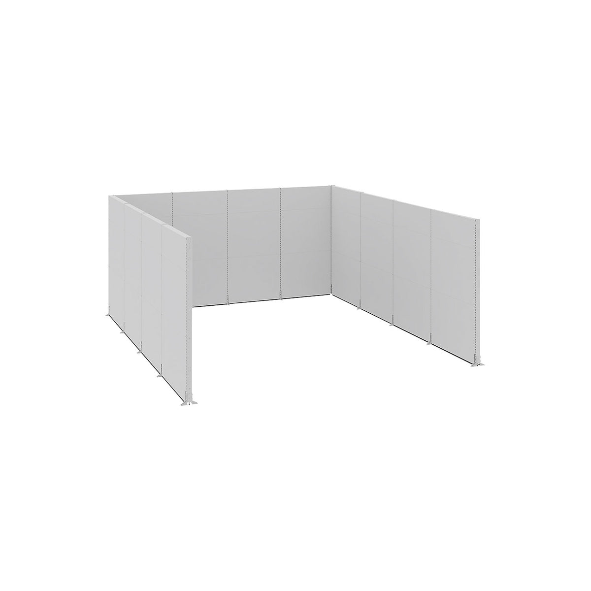 Acoustic partition, industry, complete modules, LxWxH 5230 x 5130 x 2500 mm.