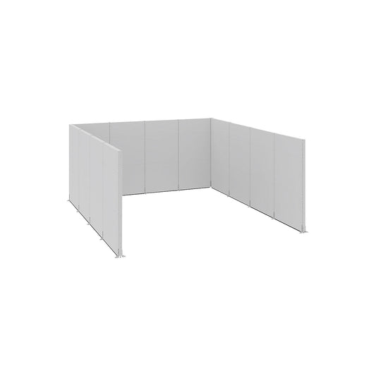 Acoustic partition, industry, complete modules, LxWxH 5230 x 5130 x 2500 mm.