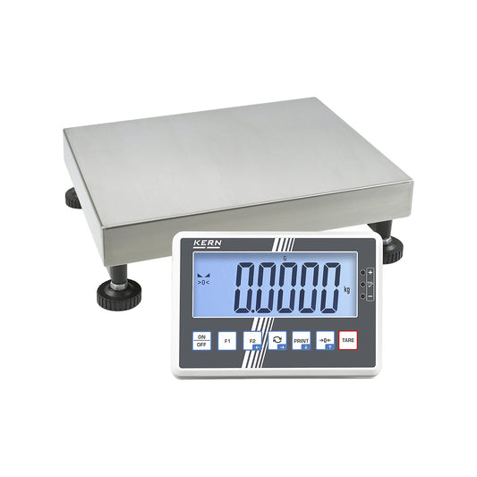 IoT-Line platform scales, weighing platform WxD 400 x 300 mm, max. weighing range 15 kg.