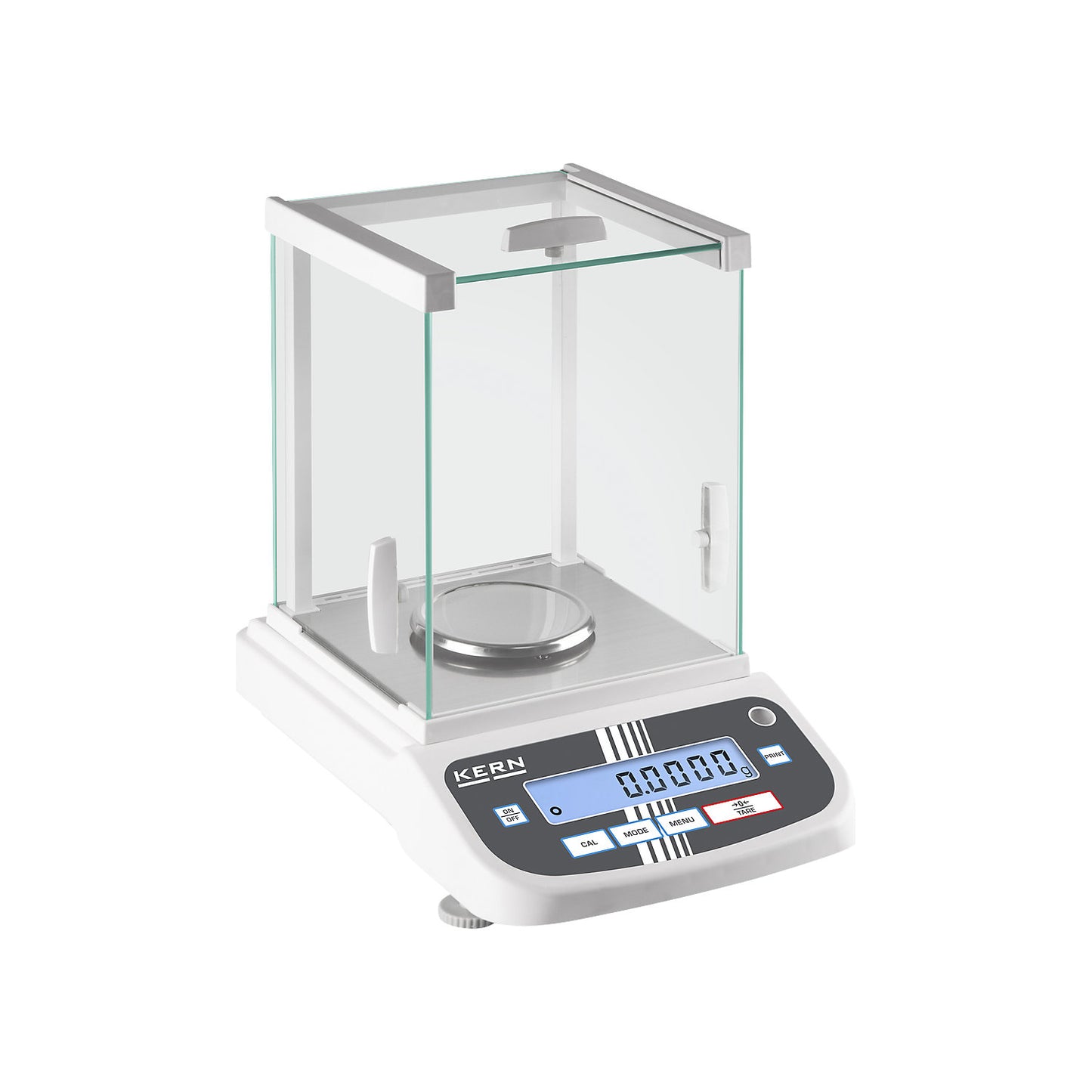Analysis scales, weighing platform WxD 230 x 310 mm, automatic adjustment, max. weighing range 120 g.