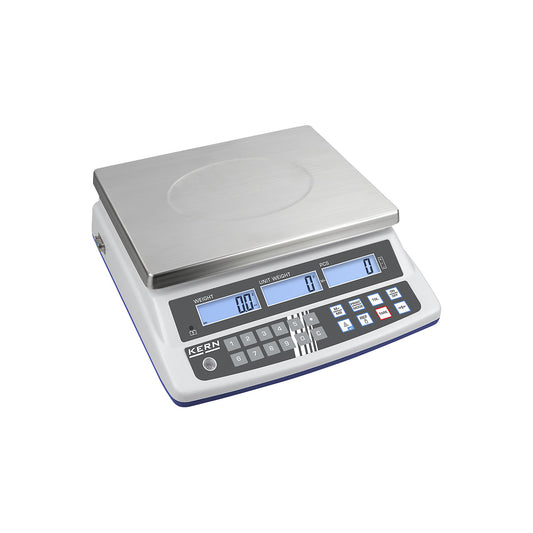 Counting scales, weighing platform WxD 315 x 340 mm, weighing range max. 15 kg.