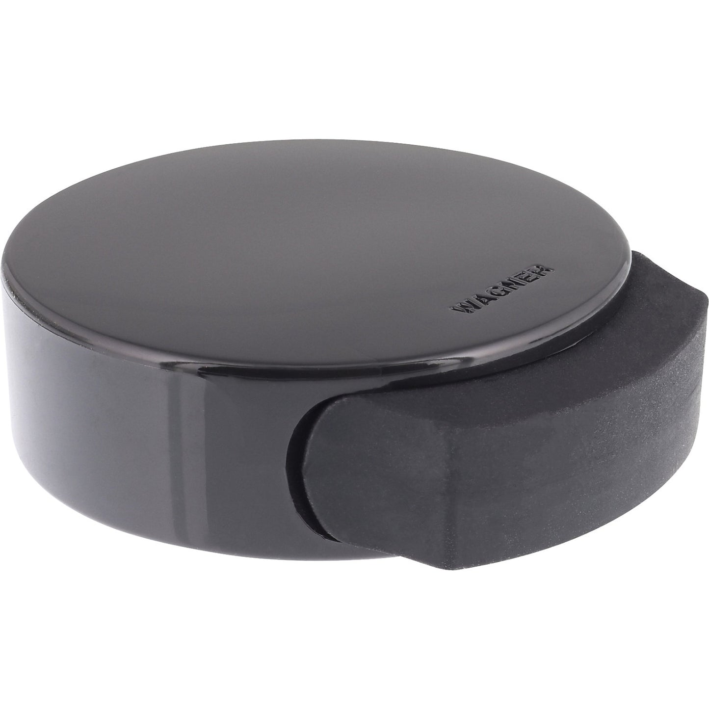 Floor mounted door stopper, LxWxH 55 x 50 x 17 mm, pack of 4, black.