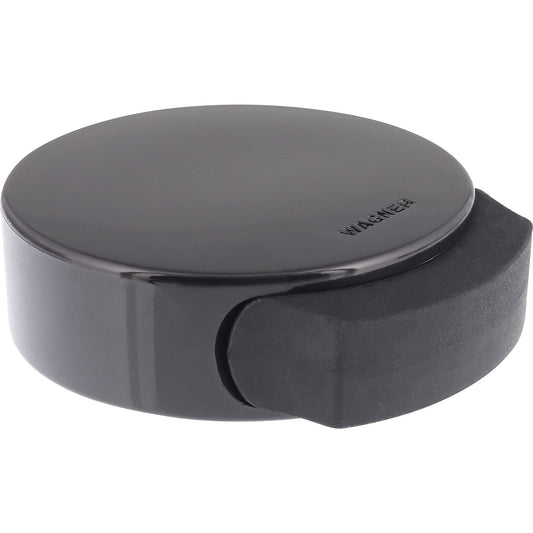 Floor mounted door stopper, LxWxH 55 x 50 x 17 mm, pack of 4, black.