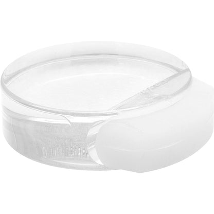Floor mounted door stopper, LxWxH 55 x 50 x 17 mm, pack of 4, transparent.