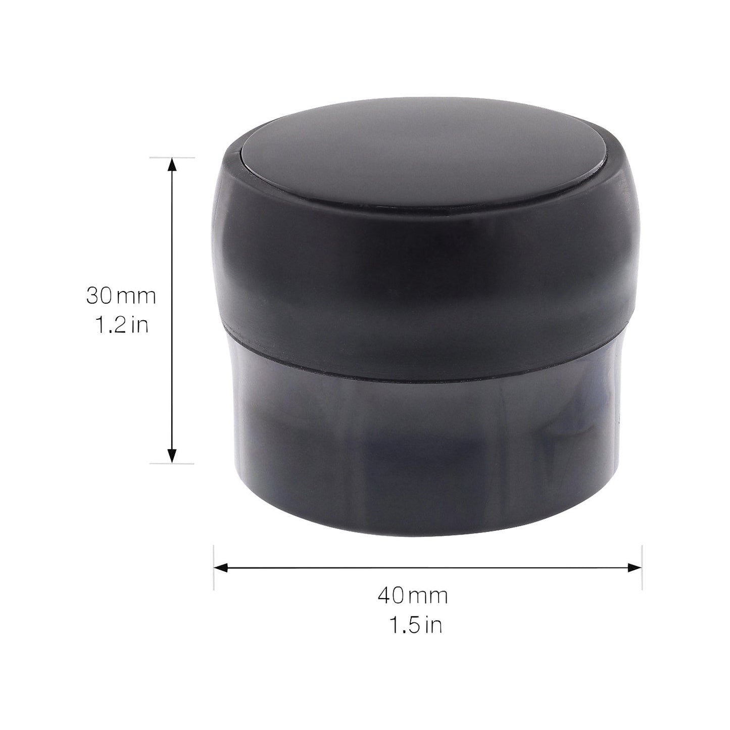 Floor mounted door stopper, Ø 40 mm, pack of 4, 30 mm, black.