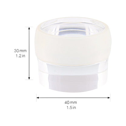 Floor mounted door stopper, Ø 40 mm, pack of 4, 30 mm, transparent.