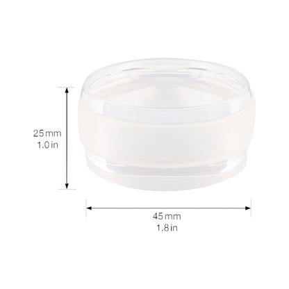 Floor mounted door stopper, 45 mm, pack of 4, 25 mm, transparent.