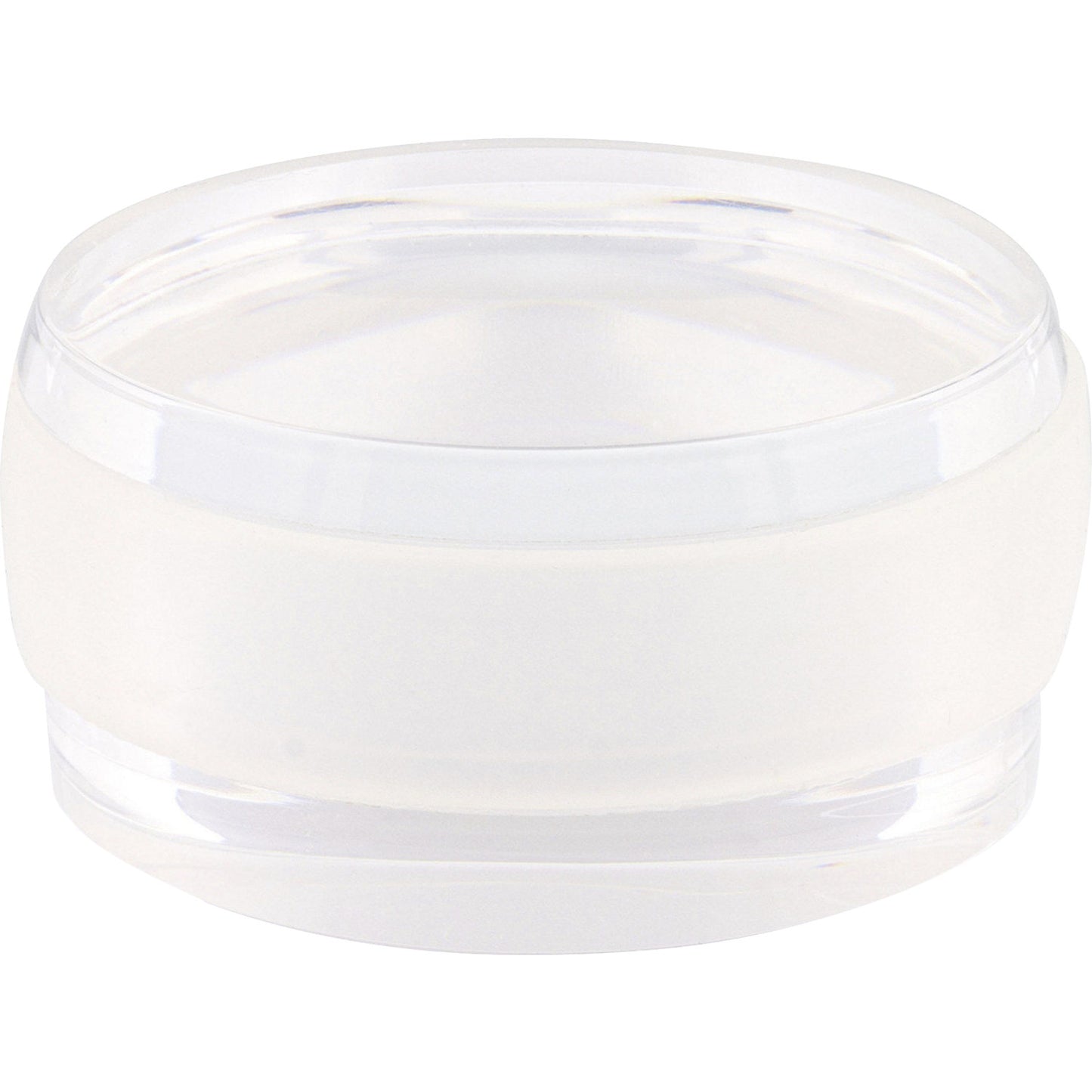 Floor mounted door stopper, 45 mm, pack of 4, 25 mm, transparent.