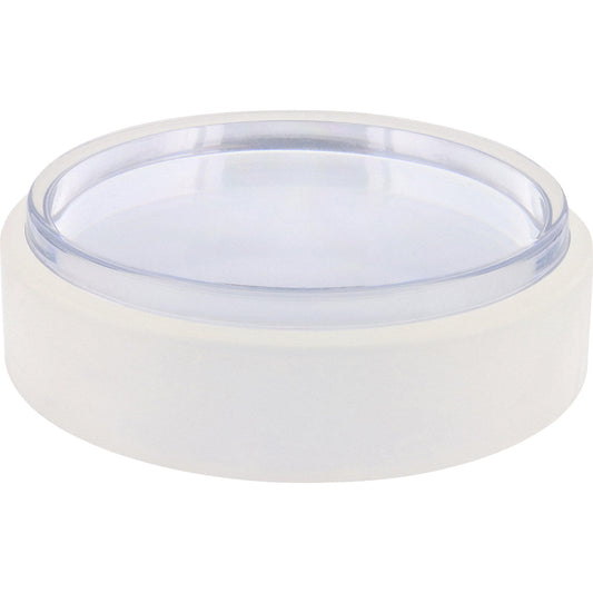Floor mounted door stopper, Ø 48.5 mm, pack of 4, 15 mm, transparent.