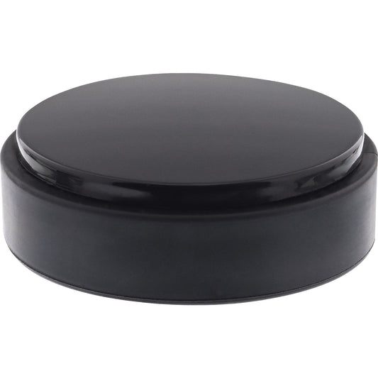 Floor mounted door stopper, Ø 48.5 mm, pack of 4, 15 mm, black.