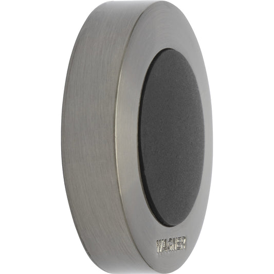 Designer wall mounted door stopper, Ø 38 mm, pack of 2, height 10 mm, charcoal/black.
