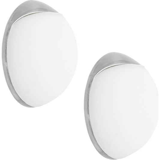 SOG WALL wall mounted door stopper, Ø 20 mm, pack of 2, 8 mm, silver/white.