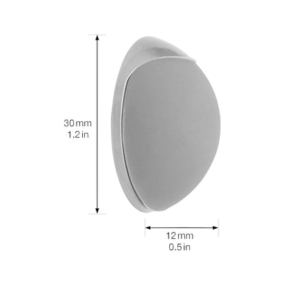 SOG WALL wall mounted door stopper, Ø 30 mm, pack of 2, 12 mm, silver/grey.