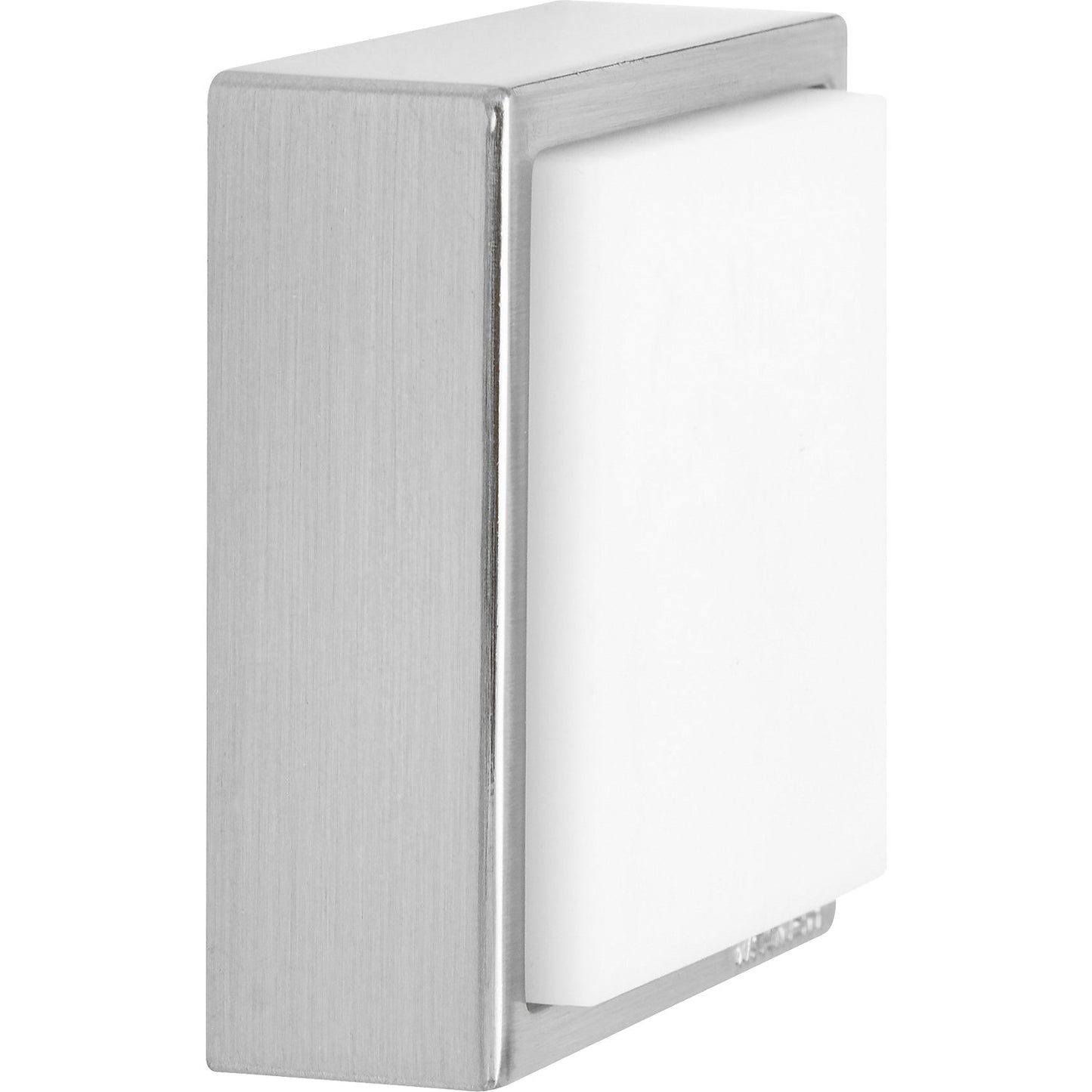 Wall mounted door stopper, LxWxH 40 x 40 x 15 mm, pack of 2, silver/white.