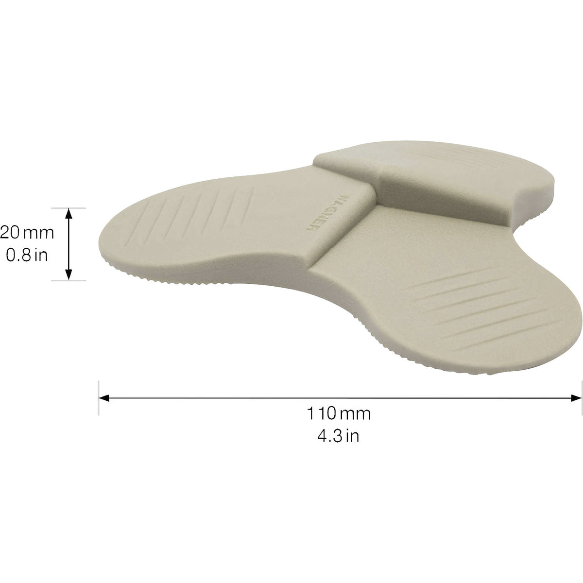 3STOP door wedge, Ø 108.5 mm, pack of 4, 20 mm, taupe.