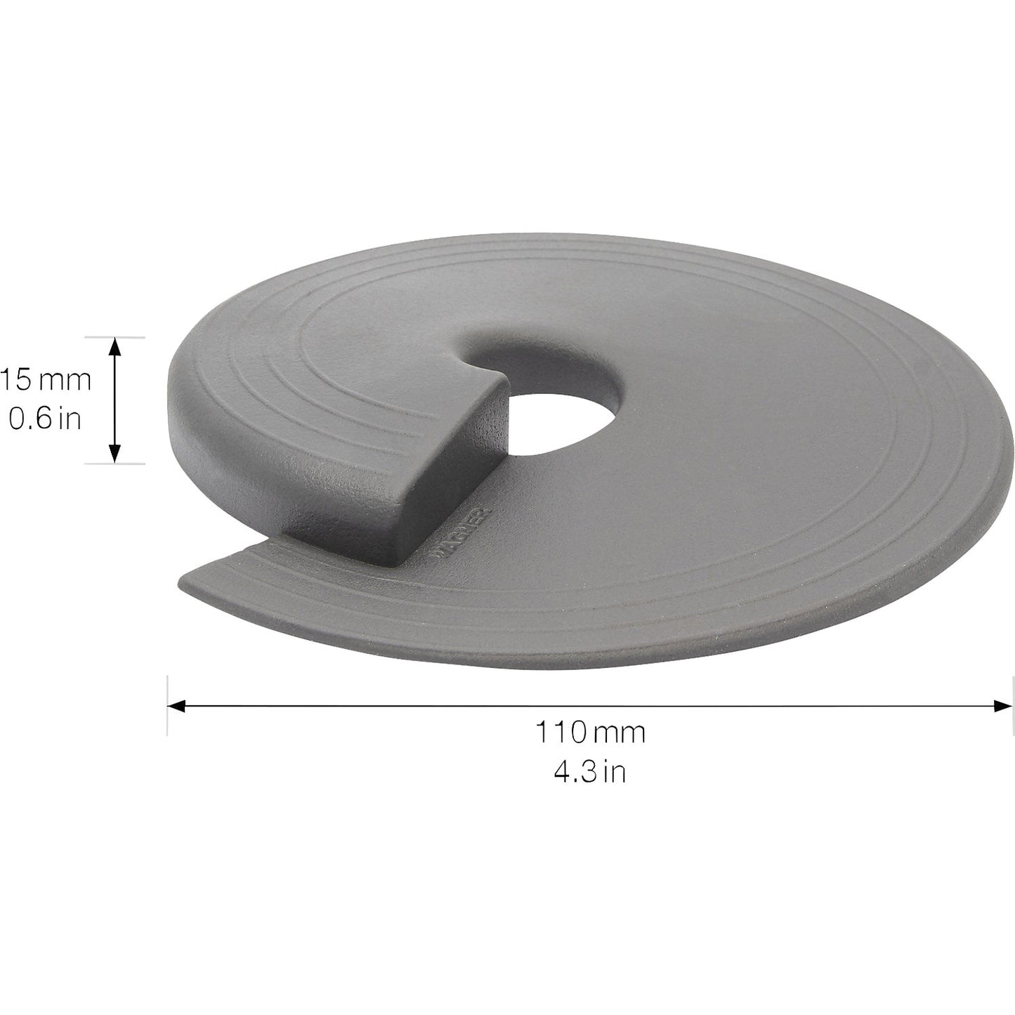 EH69 door wedge, Ø 110 mm, pack of 4, 15 mm, grey.