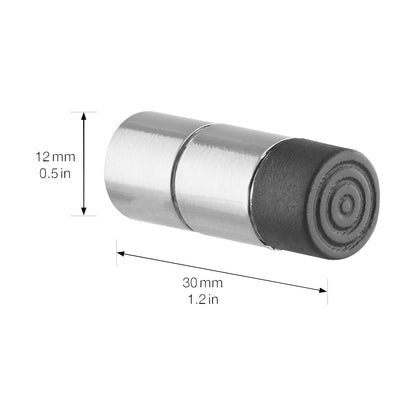 EH511 wall mounted door stopper, Ø 12 mm, pack of 2, 12 mm, silver/black.