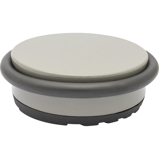 BIG DISK floor mounted door stopper, Ø 96 mm, pack of 2, height 30 mm, medium grey.