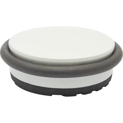 BIG DISK floor mounted door stopper, Ø 96 mm, pack of 2, height 30 mm, light grey.