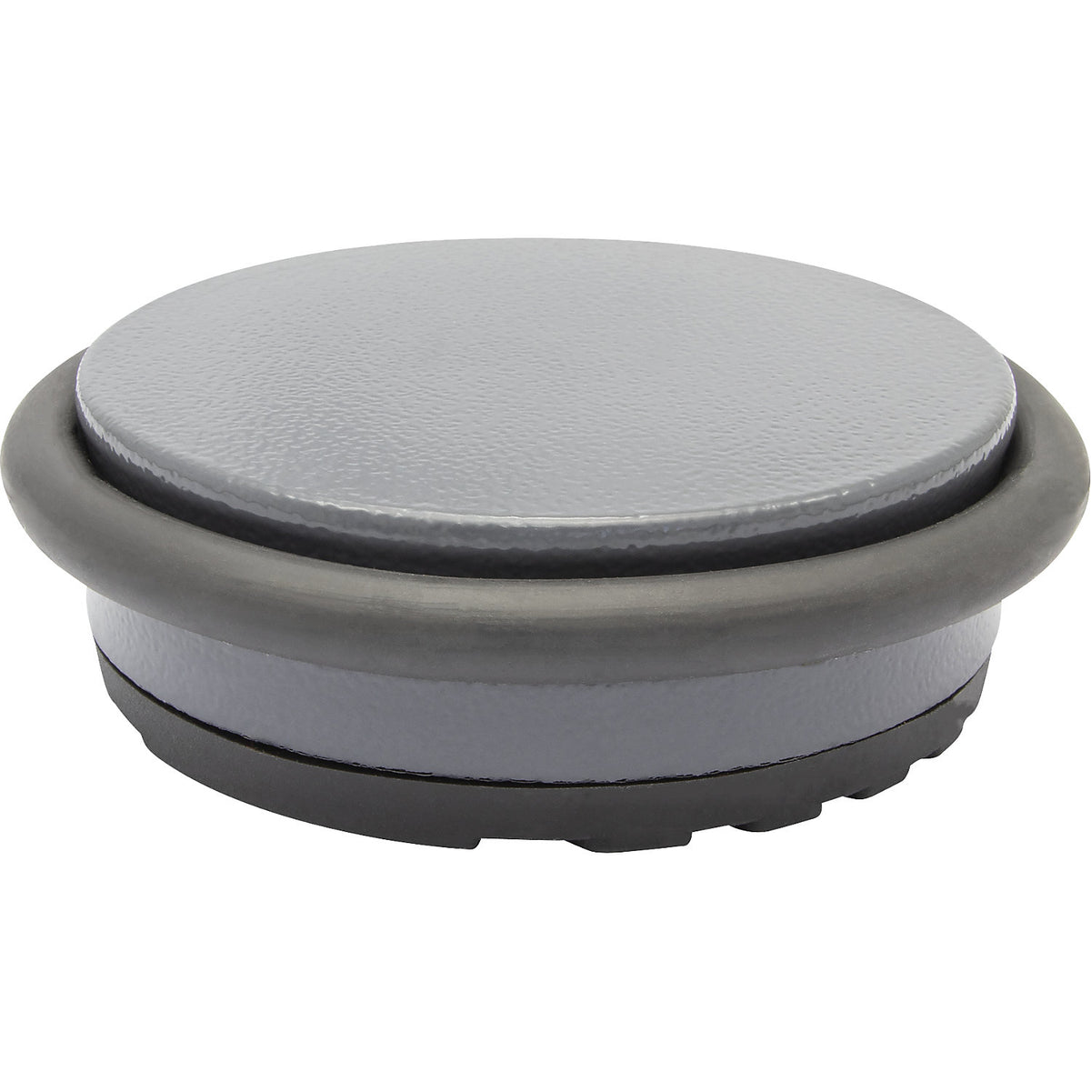 BIG DISK floor mounted door stopper, Ø 96 mm, pack of 2, height 30 mm, grey.