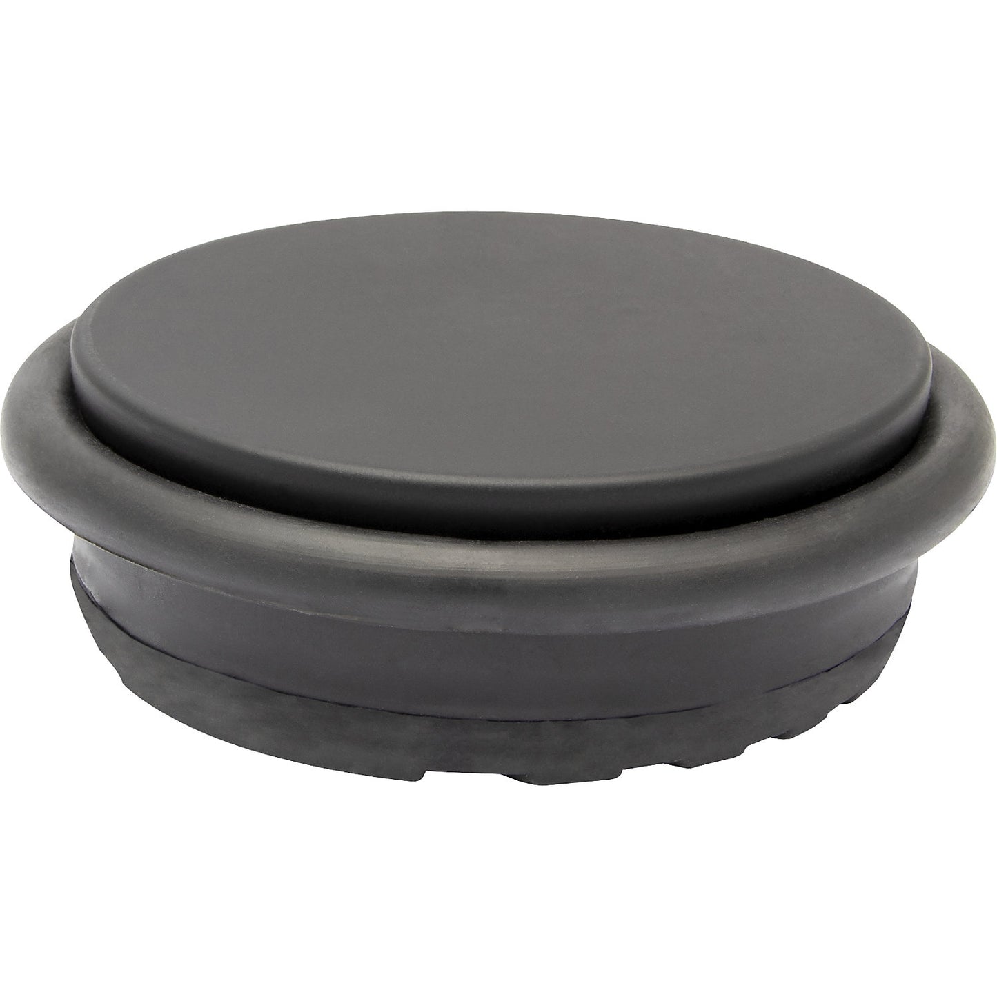 BIG DISK floor mounted door stopper, Ø 96 mm, pack of 2, height 30 mm, black.