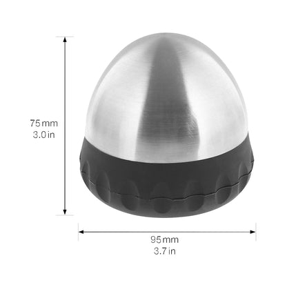 EH521 floor mounted door stopper, Ø 93 mm, height 75 mm, silver/black.