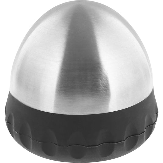 EH521 floor mounted door stopper, Ø 93 mm, height 75 mm, silver/black.