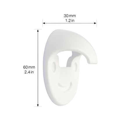Door handle holder, Ø 58 mm, 4 items, height 30 mm, white.