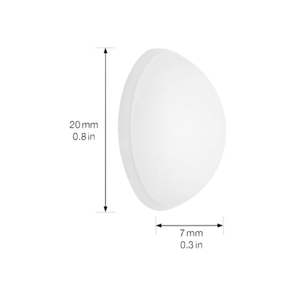 Wall buffer, pouch / card, Ø 20 mm, 10 items, height 7 mm, white.