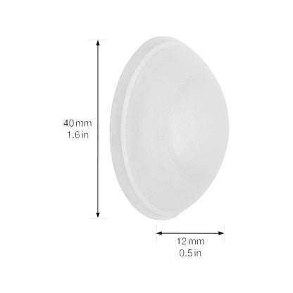 Wall buffer, pouch / card, Ø 40 mm, 5 items, height 12 mm, satin finish.