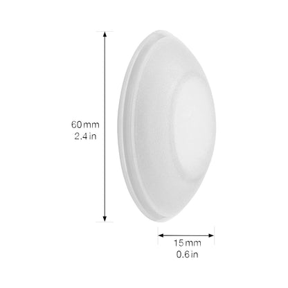 Wall buffer, pouch / card, Ø 60 mm, 5 items, height 15 mm, satin finish.