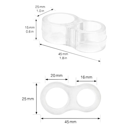 EH52 door handle buffer, Ø 16 mm, 4 items, height 25 mm, transparent.