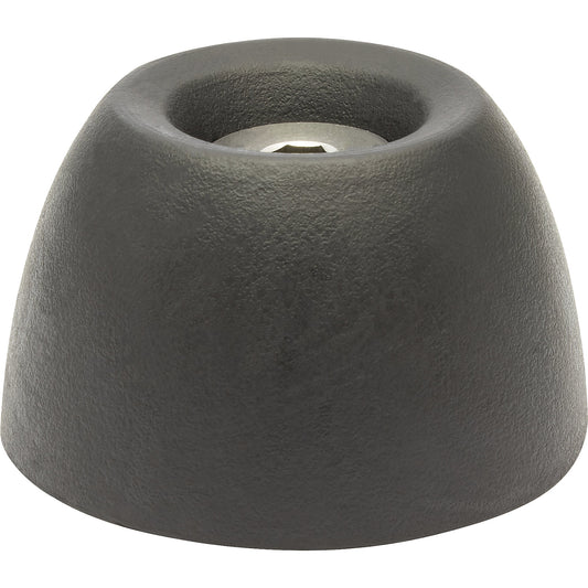 Floor mounted door stopper, Ø 50 mm, pack of 2, height 29.7 mm, black.