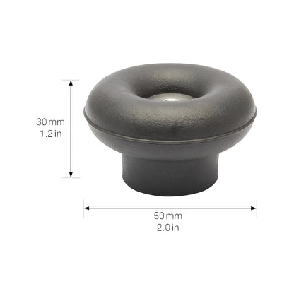 Floor mounted door stopper, Ø 50 mm, pack of 2, height 30 mm, black.