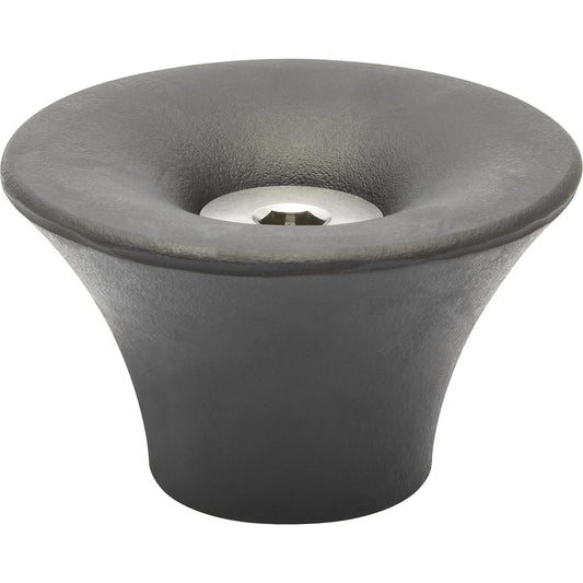 Floor mounted door stopper, Ø 50 mm, pack of 2, height 29.8 mm, black.