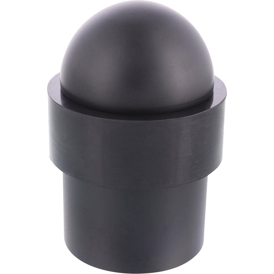 Floor mounted door stopper, Ø 35 mm, pack of 2, height 50 mm, silver/black.