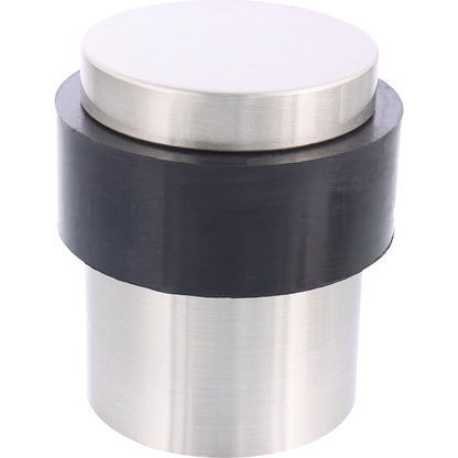 Floor mounted door stopper, Ø 35 mm, pack of 2, height 40 mm, silver/black.