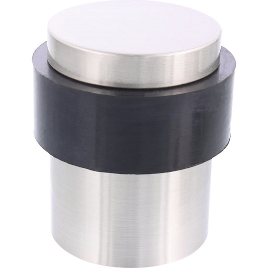 Floor mounted door stopper, Ø 35 mm, pack of 2, height 40 mm, silver/black.
