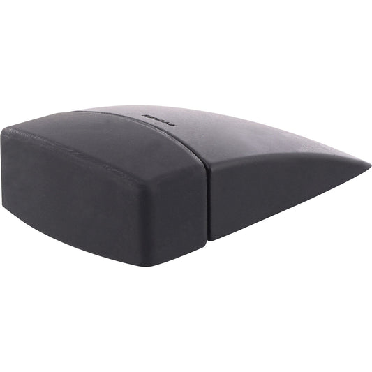 Floor mounted door stopper, LxWxH 82 x 50 x 20 mm, black.