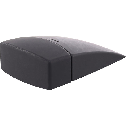 Floor mounted door stopper, LxWxH 63 x 38 x 20 mm, black.