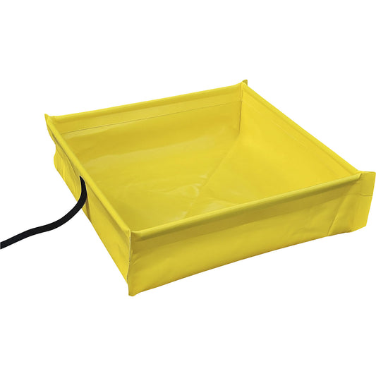Folding tray small container, made of PVC, colour yellow, collection capacity 19 l.