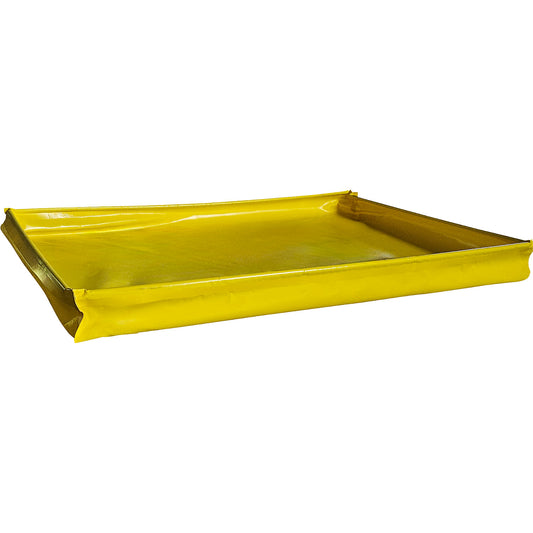 Folding tray small container, made of PVC, colour yellow, collection capacity 115 l.