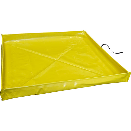 Folding tray small container, made of PVC, colour yellow, collection capacity 172 l.